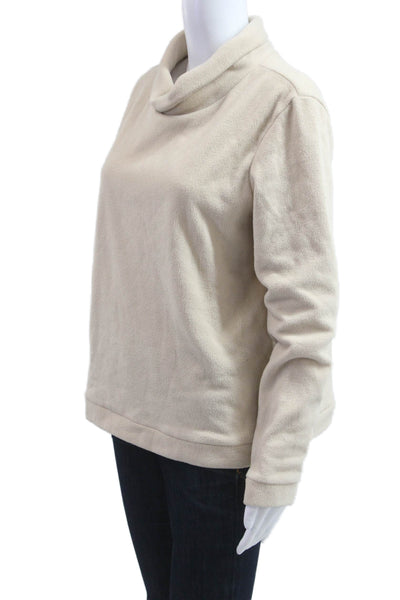 Dudley Stephens Unisex Beige Mock Neck Pullover Sweater Long Sleeve Size XL