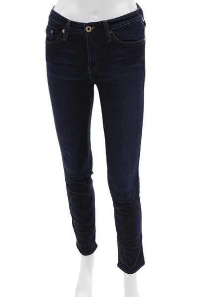 AG Adriano Goldschmied Women Skinny Dark Blue High Rise Jeans Size 25