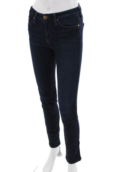 AG Adriano Goldschmied Women Skinny Dark Blue High Rise Jeans Size 25