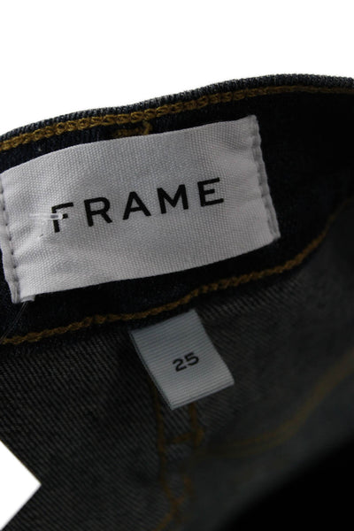 Frame Women Skinny Ankle Dark Blue High Rise Jeans Size 25