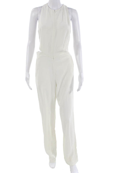 A.L.C. Women Jumpsuit White Sleeveless Crewneck Solid Size 6