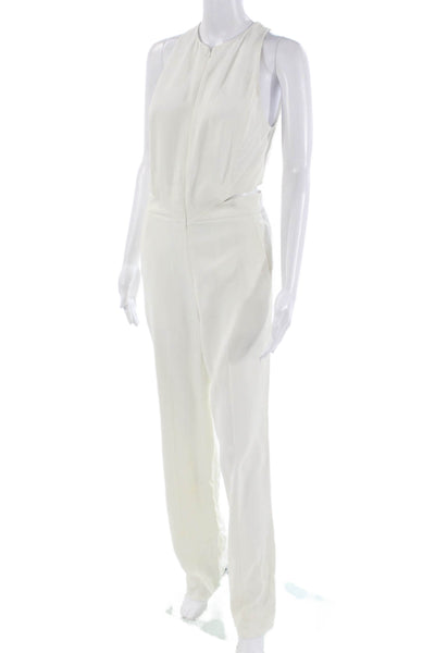 A.L.C. Women Jumpsuit White Sleeveless Crewneck Solid Size 6