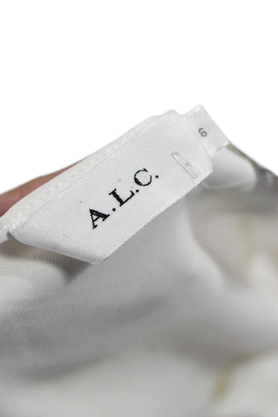 A.L.C. Women Jumpsuit White Sleeveless Crewneck Solid Size 6