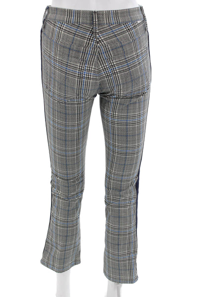 Mother Women Cropped Ankle Plaid Gray Pants Size 24