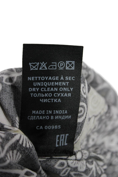 Isabel Marant Women Pleated Paisley Short Skirt Black Size 38W