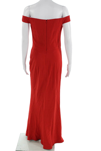 Alexander McQueen Womens Mermaid Red Long Dress Hook Eye Size 44