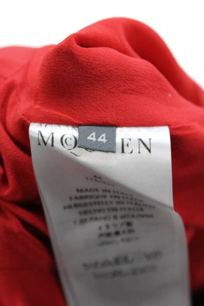 Alexander McQueen Womens Mermaid Red Long Dress Hook Eye Size 44