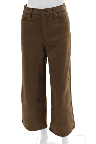 Banana Republic Womens Cropped Brown Pants Petite Size 10