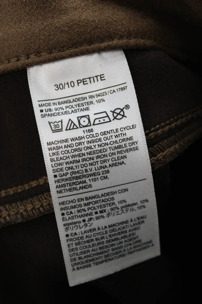 Banana Republic Womens Cropped Brown Pants Petite Size 10