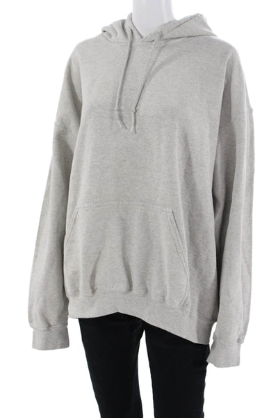 Reclaimed Vintage Unisex Pullover Hoodie Gray 90s 50/50 Cotton Polyester Size M
