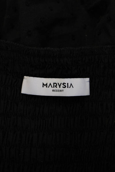 marysia Womens Peasant Mini Skirt Black Polka Dot Cotton Size XS