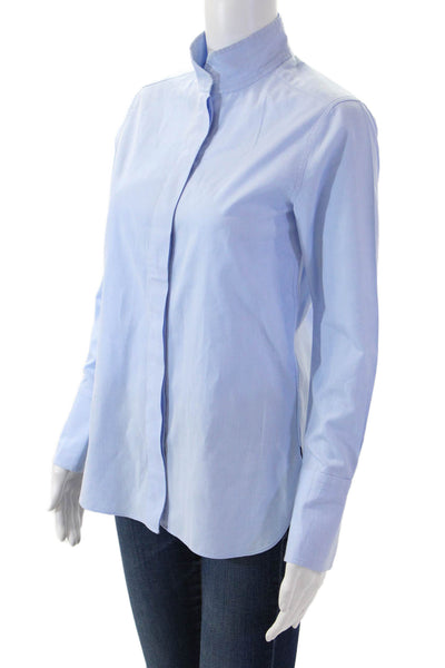 By Malene Birger Mens Chevron Print Long Sleeve Button-Down Shirt Blue Size 32