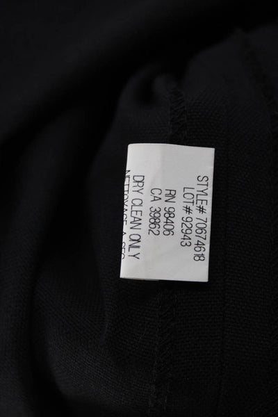Theory Womens Overall Dress Black Square Neck Sleeveless Button Cotton Size 2
