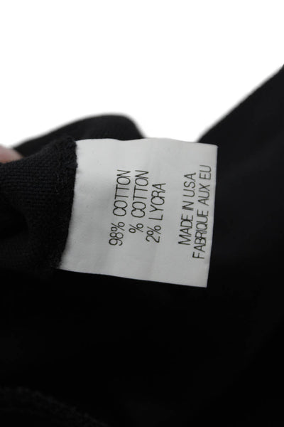 Theory Womens Overall Dress Black Square Neck Sleeveless Button Cotton Size 2