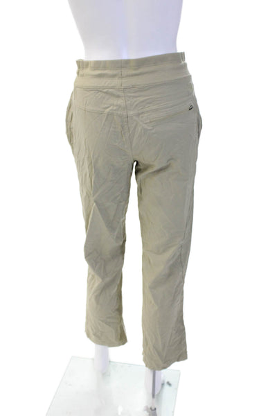 The North Face Women Cropped Jogger Pants Beige Drawstring Nylon Size S
