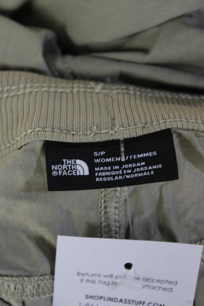 The North Face Women Cropped Jogger Pants Beige Drawstring Nylon Size S