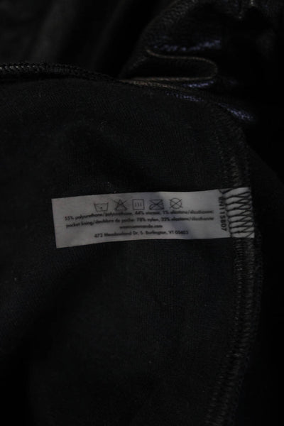 Commando Womens Jogger Pants Black Zip Biker Rayon Blend Size M