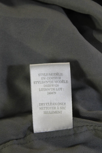 Helmut Womens Sheath Midi Dress Gray Silk Blend Designer Size 6