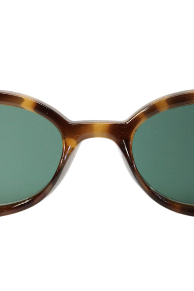 Le Specs Womens Tortoise Shell Frame Outta Love Oval Lens Sunglasses Brown