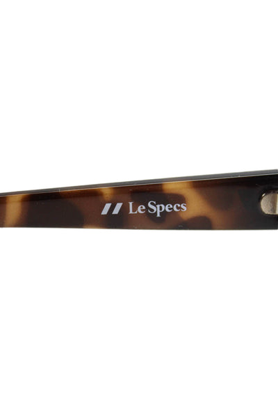 Le Specs Womens Tortoise Shell Frame Outta Love Oval Lens Sunglasses Brown