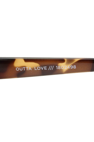 Le Specs Womens Tortoise Shell Frame Outta Love Oval Lens Sunglasses Brown