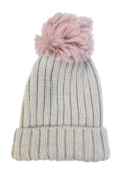 Jocelyn Womens Sheared Shearling Lamb Beanie Hat Beige Size One Size