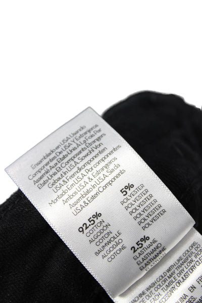 Mother Womens Ankle Skinny Jeans Black Button Fly Size 24