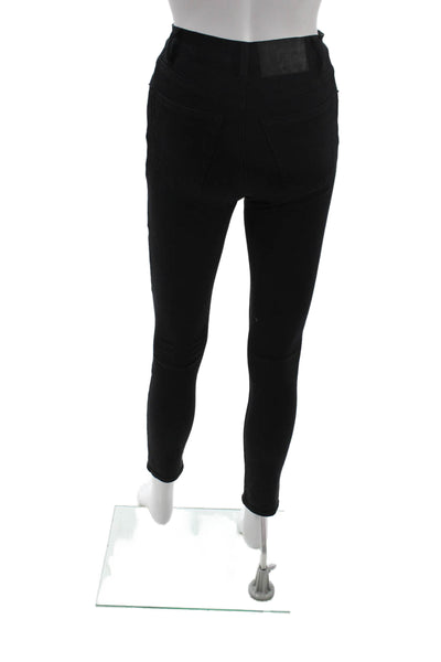 Grlfrnd Womens Ankle Skinny Jeans Black Button Size 24