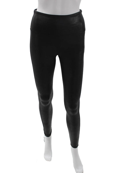 Spanx Women Ankle Jeggings Black Nylon Elastane Solid Size S