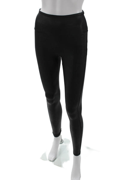 Spanx Women Ankle Jeggings Black Nylon Elastane Solid Size S