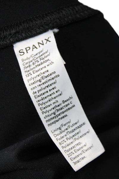 Spanx Women Ankle Jeggings Black Nylon Elastane Solid Size S