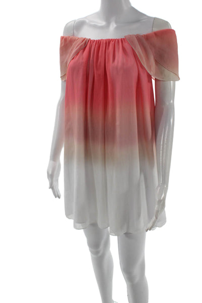 Julie Brown Women Shift Sundress Pink Rayon Short Beach Size 6