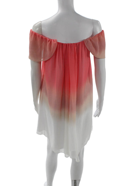 Julie Brown Women Shift Sundress Pink Rayon Short Beach Size 6