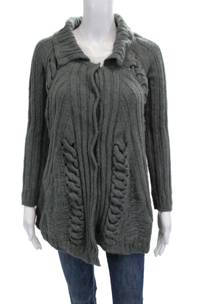 Peruvian Connection Womens 100% Baby Alpaca Cardigan Dark Gray Size XS
