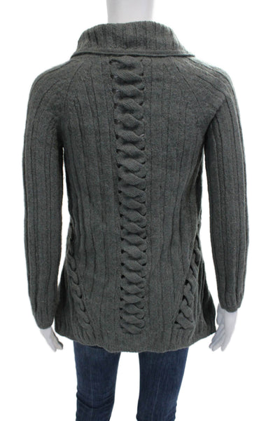 Peruvian Connection Womens 100% Baby Alpaca Cardigan Dark Gray Size XS