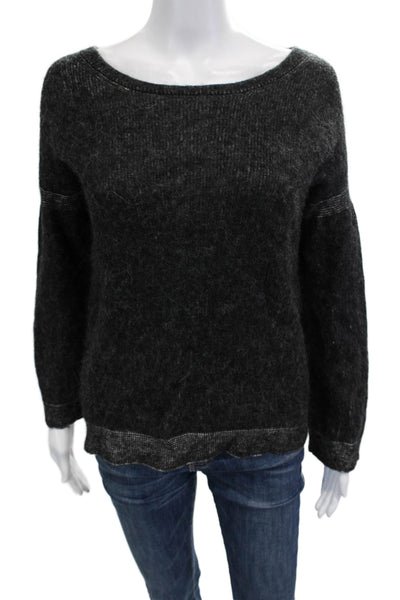 Peruvian Connection Womens Pullover Sweater Dark Gray Alpaca Cotton Size M