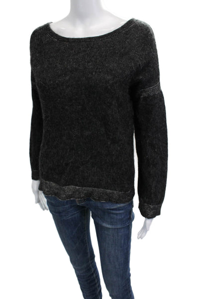 Peruvian Connection Womens Pullover Sweater Dark Gray Alpaca Cotton Size M