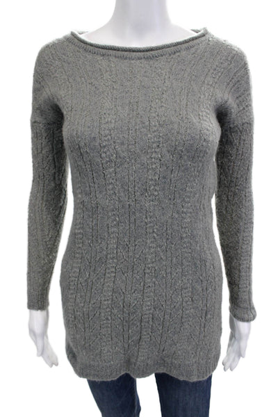 Peruvian Connection Women Pullover Alpaca Pima Gray Sweater Size XS