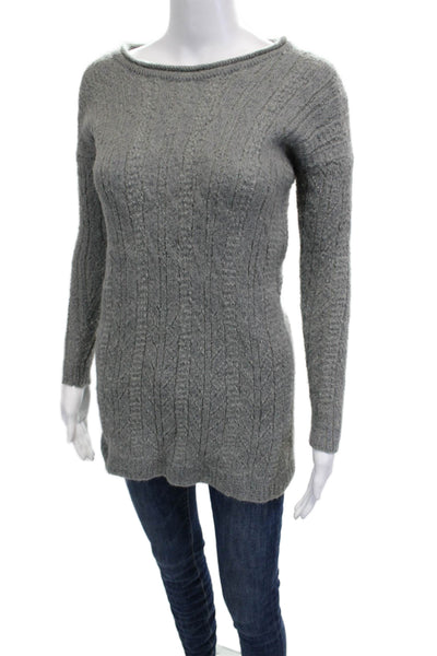 Peruvian Connection Women Pullover Alpaca Pima Gray Sweater Size XS