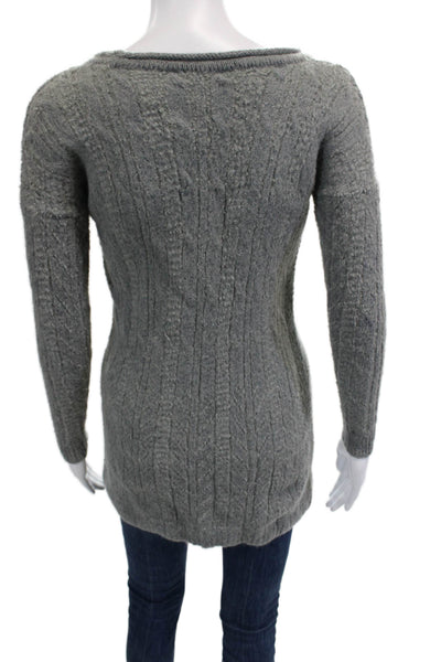 Peruvian Connection Women Pullover Alpaca Pima Gray Sweater Size XS