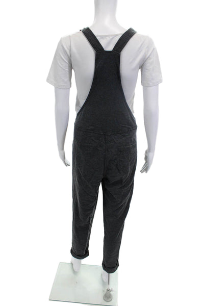 Z Supply Women Dark Gray Square Neck Sleeveless Jumpsuit Size L