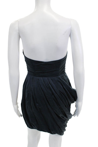 Zimmermann Womens Mini Bodycon Sleeveless Silk Dress Dark Blue Hook Eye Size 1