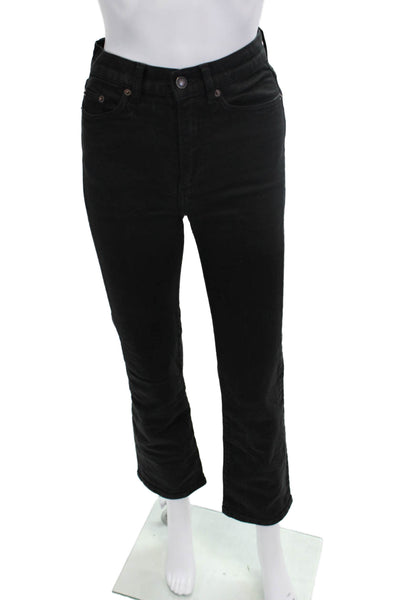 Jeanerica Womens Cropped Straight Black Jeans Mid Rise Size 24
