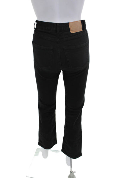 Jeanerica Womens Cropped Straight Black Jeans Mid Rise Size 24