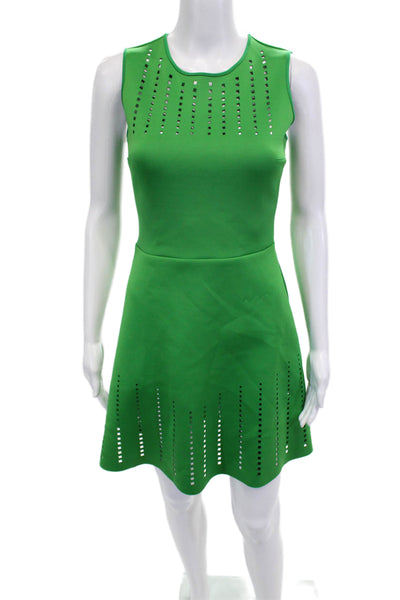 Clover Canyon Womens Fit & Flare Mini Green Dress Size S