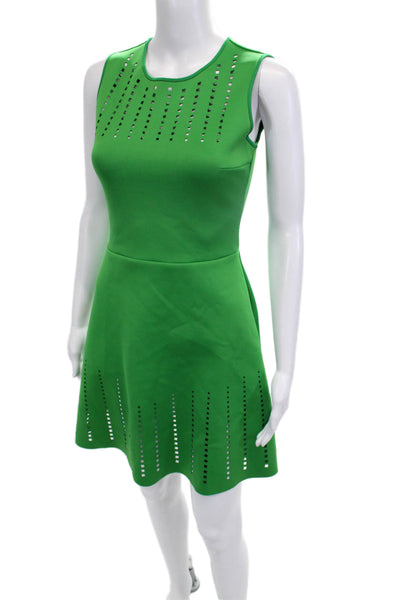 Clover Canyon Womens Fit & Flare Mini Green Dress Size S