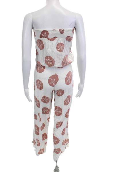 Boheme by Skemo Womens White Floral Square Neck Sleeveless Jumpsuit Size S