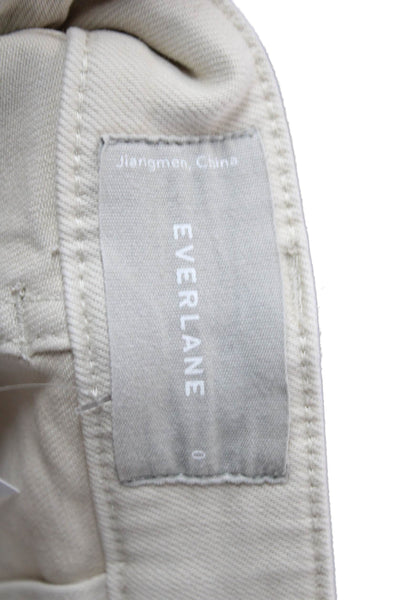 Everlane Womens Ankle Cropped Chino Pants Beige Size 0