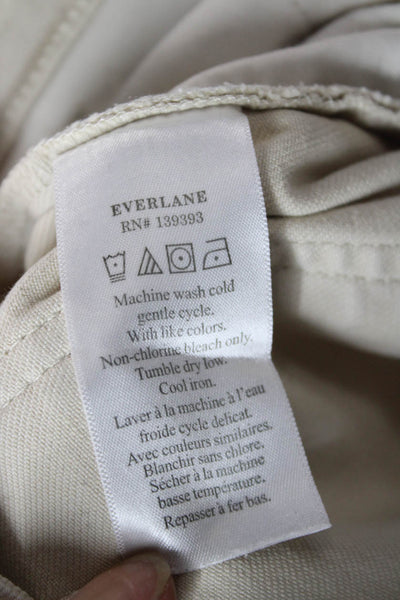 Everlane Womens Ankle Cropped Chino Pants Beige Size 0