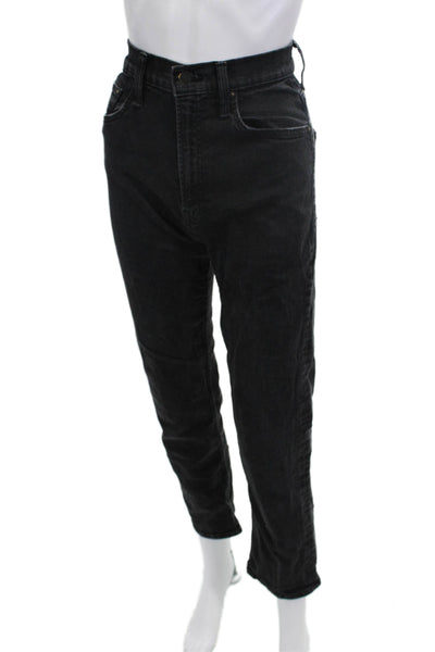 Madewell Women Cropped Mom Black Mid Rise Jeans Size 26
